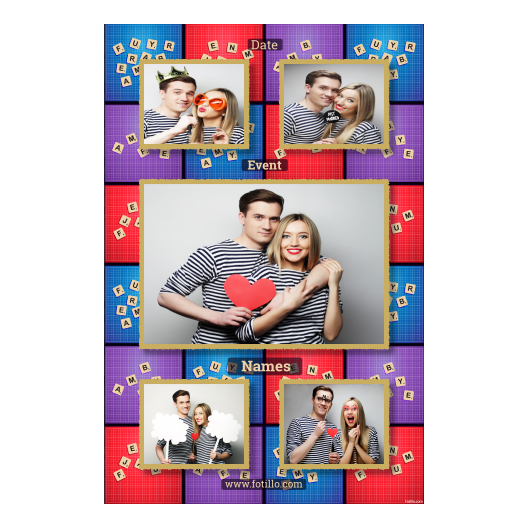 Dzień Scrabble + litery + 321 złoty z podpisem Dzień Scrabble + litery + 321 złoty z podpisem