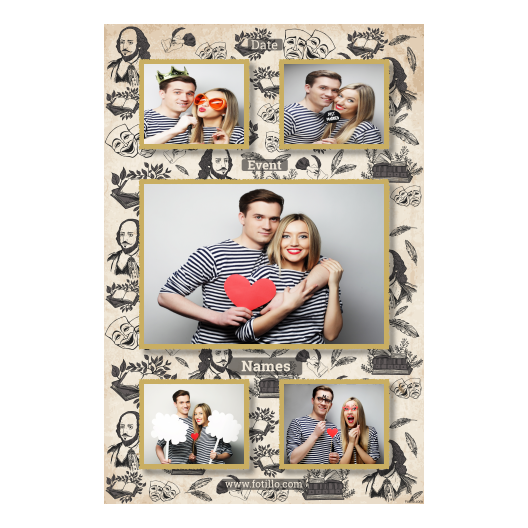 Dzień Shakespeare'a + maski i książki + 321 złoty z podpisem Dzień Shakespeare'a + maski i książki + 321 złoty z podpisem