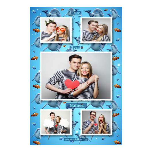 Dzień delfinów + ryby + 321 biały z podpisem Dzień delfinów + ryby + 321 biały z podpisem