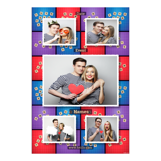 Dzień Scrabble + litery + 321 biały z podpisem Dzień Scrabble + litery + 321 biały z podpisem