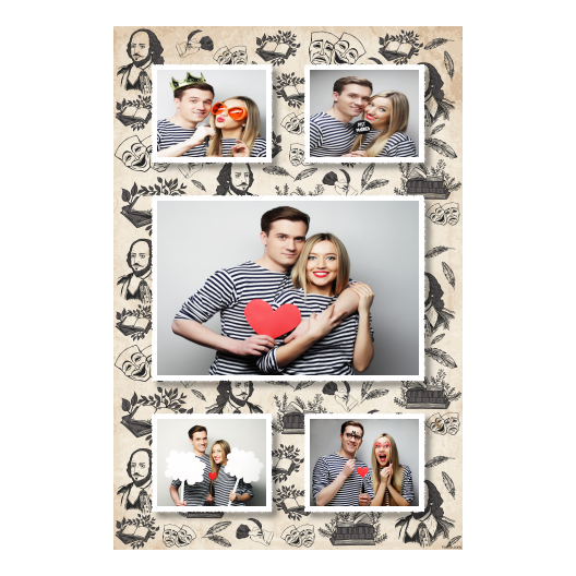 Dzień Shakespeare'a + maski i książki + 321 biały Dzień Shakespeare'a + maski i książki + 321 biały