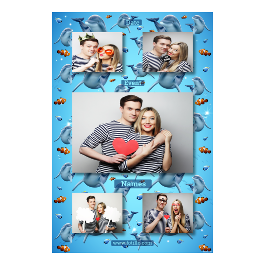 Dzień delfinów + ryby + 321 brak ramki z podpisem Dzień delfinów + ryby + 321 brak ramki z podpisem