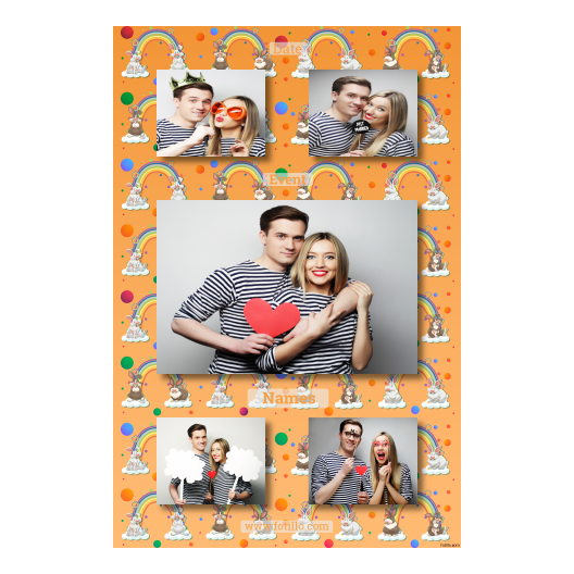 Dzień Sobowtóra + tęcze i króliki + 321 brak ramki z podpisem Dzień Sobowtóra + tęcze i króliki + 321 brak ramki z podpisem