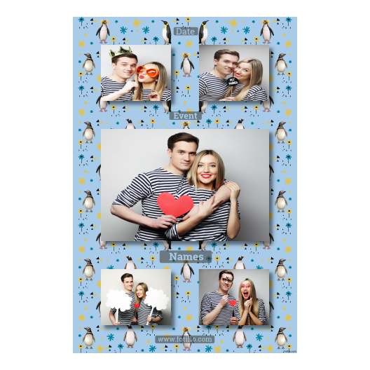 Dzień Pingwina + zwierzęta i kwiaty + 321 brak ramki z podpisem Dzień Pingwina + zwierzęta i kwiaty + 321 brak ramki z podpisem