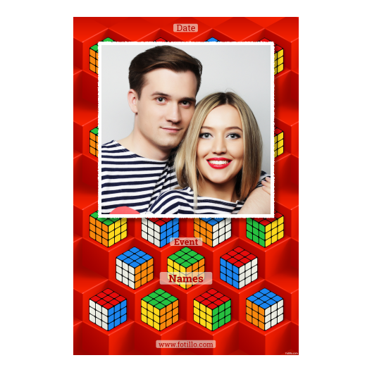 Dzień kostki Rubika + kostki + 324 biały z podpisem Dzień kostki Rubika + kostki + 324 biały z podpisem