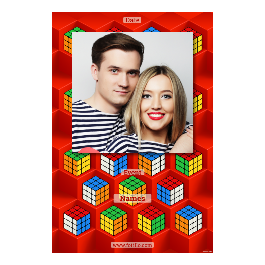 Dzień kostki Rubika + kostki + 324 brak ramki z podpisem Dzień kostki Rubika + kostki + 324 brak ramki z podpisem