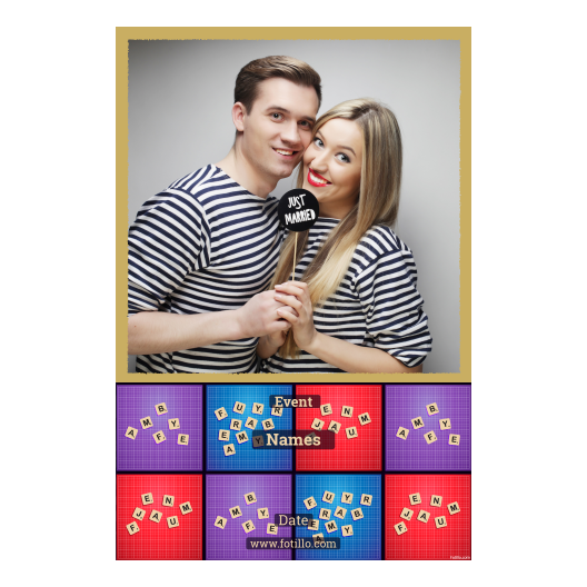 Dzień Scrabble + litery + 325 złoty z podpisem Dzień Scrabble + litery + 325 złoty z podpisem