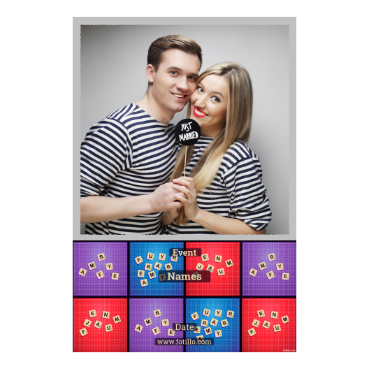 Dzień Scrabble + litery + 325 z podpisem Dzień Scrabble + litery + 325 z podpisem