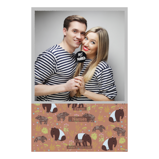 Dzień Tapira + liście i zwierzęta + 325 z podpisem Dzień Tapira + liście i zwierzęta + 325 z podpisem
