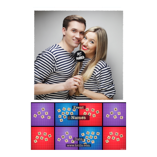 Dzień Scrabble + litery + 325 biały z podpisem Dzień Scrabble + litery + 325 biały z podpisem