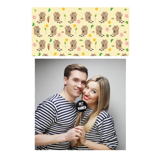 Dzień chomika + kwiaty + 326 biały Dzień chomika + kwiaty + 326 biały