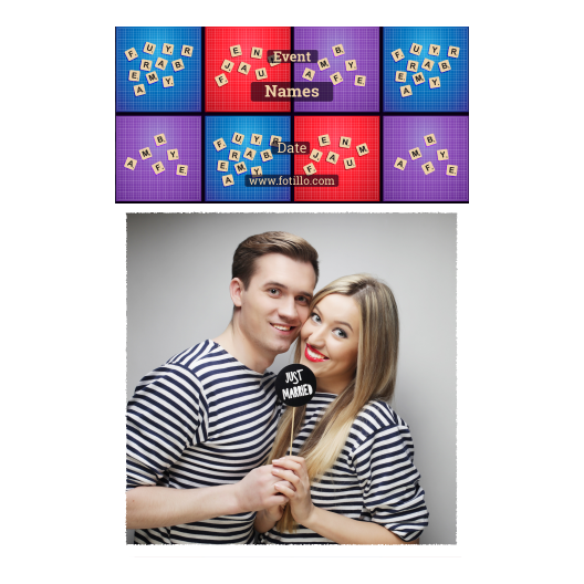 Dzień Scrabble + litery + 326 biały z podpisem Dzień Scrabble + litery + 326 biały z podpisem