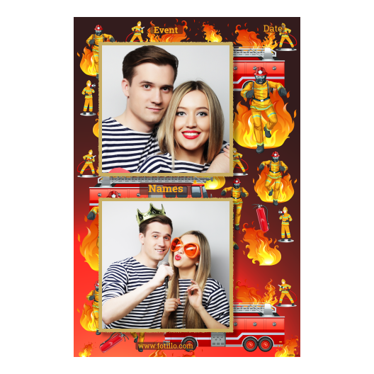 Dzień Strażaków + ogień + 328 złoty z podpisem Dzień Strażaków + ogień + 328 złoty z podpisem