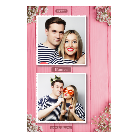 Różowe przyjęcie + deski + 328 biały z podpisem Różowe przyjęcie + deski + 328 biały z podpisem