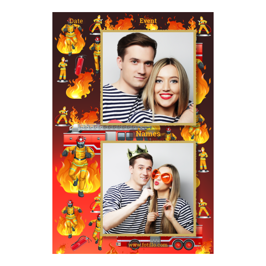 Dzień Strażaków + ogień + 329 złoty z podpisem Dzień Strażaków + ogień + 329 złoty z podpisem