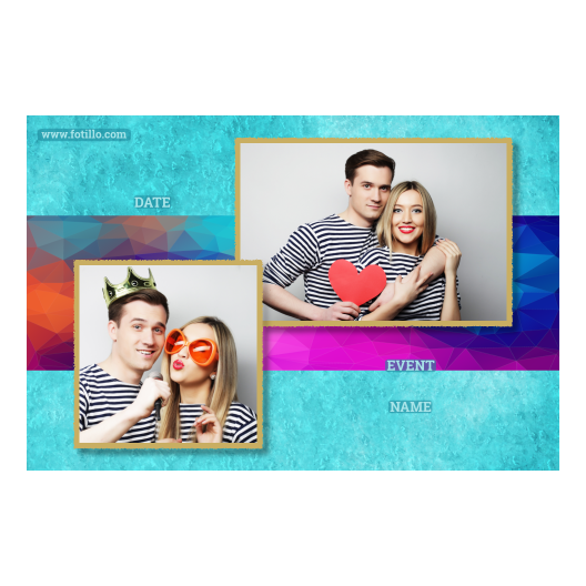 Niebieska impreza + trójkąty + 401 złoty z podpisem Niebieska impreza + trójkąty + 401 złoty z podpisem