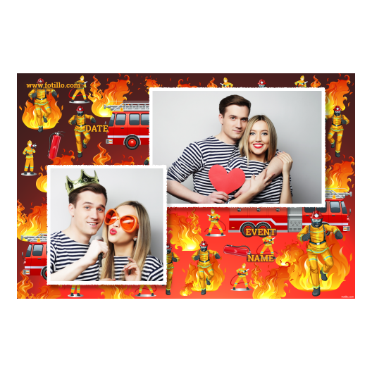 Dzień Strażaków + ogień + 401 biały z podpisem Dzień Strażaków + ogień + 401 biały z podpisem