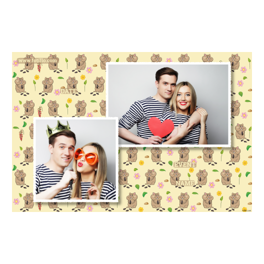 Dzień chomika + kwiaty + 401 biały z podpisem Dzień chomika + kwiaty + 401 biały z podpisem