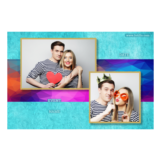 Niebieska impreza + trójkąty + 402 złoty z podpisem Niebieska impreza + trójkąty + 402 złoty z podpisem