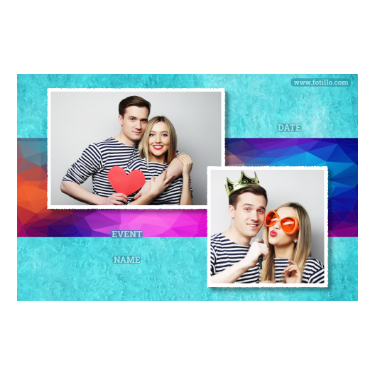 Niebieska impreza + trójkąty + 402 biały z podpisem Niebieska impreza + trójkąty + 402 biały z podpisem