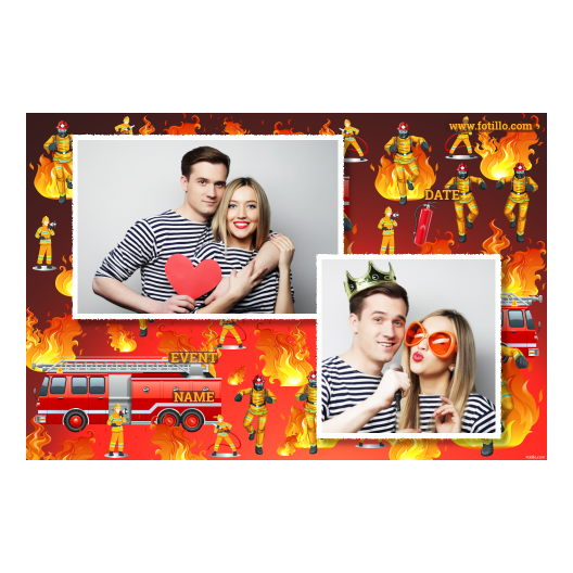 Dzień Strażaków + ogień + 402 biały z podpisem Dzień Strażaków + ogień + 402 biały z podpisem