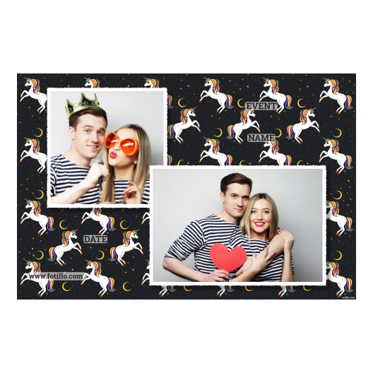 Dzień jednorożca + kolaż, gwiazdy + 403 biały z podpisem Dzień jednorożca + kolaż, gwiazdy + 403 biały z podpisem