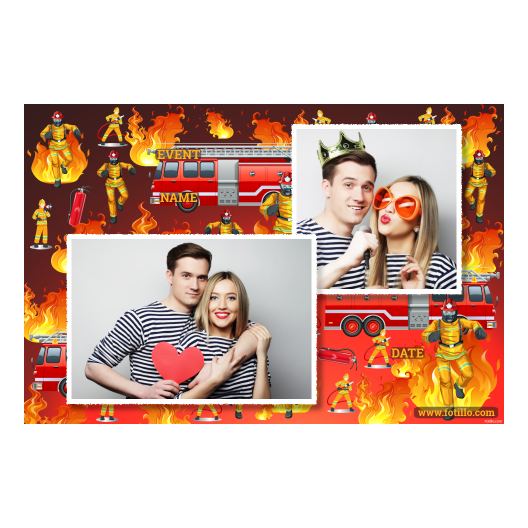 Dzień Strażaków + ogień + 404 biały z podpisem Dzień Strażaków + ogień + 404 biały z podpisem