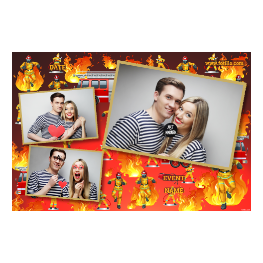 Dzień Strażaków + ogień + 406 złoty z podpisem Dzień Strażaków + ogień + 406 złoty z podpisem