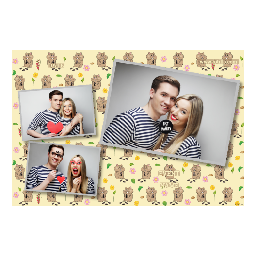 Dzień chomika + kwiaty + 406 z podpisem Dzień chomika + kwiaty + 406 z podpisem