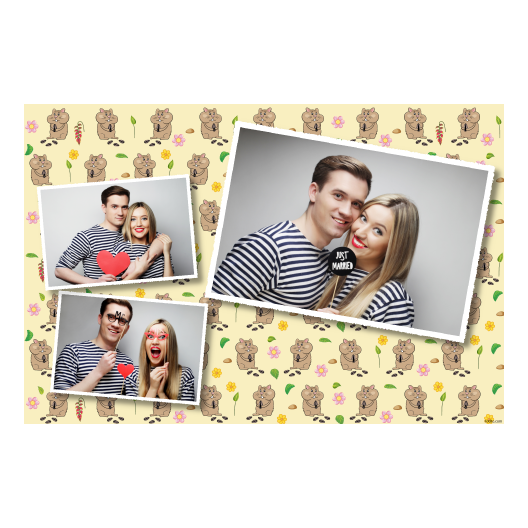 Dzień chomika + kwiaty + 406 biały Dzień chomika + kwiaty + 406 biały