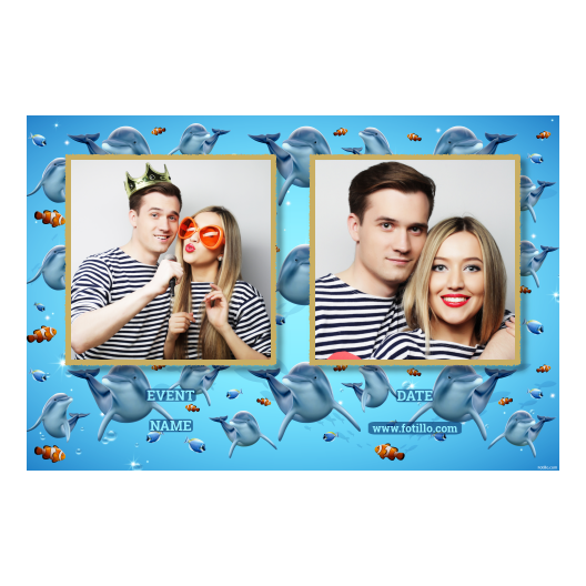 Dzień delfinów + ryby + 407 złoty z podpisem Dzień delfinów + ryby + 407 złoty z podpisem