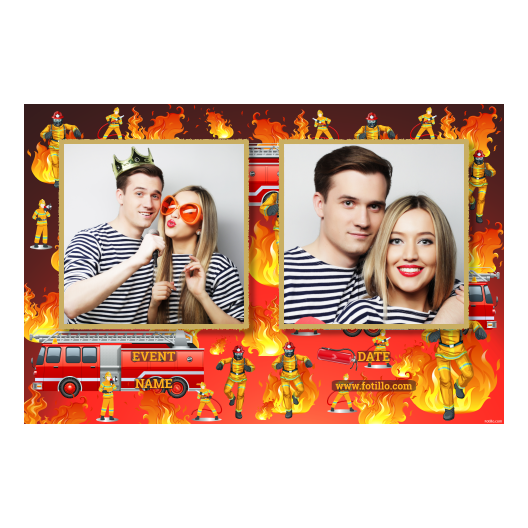 Dzień Strażaków + ogień + 407 złoty z podpisem Dzień Strażaków + ogień + 407 złoty z podpisem