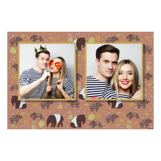 Dzień Tapira + liście i zwierzęta + 407 złoty Dzień Tapira + liście i zwierzęta + 407 złoty