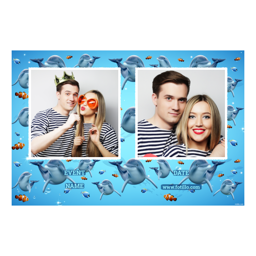 Dzień delfinów + ryby + 407 biały z podpisem Dzień delfinów + ryby + 407 biały z podpisem