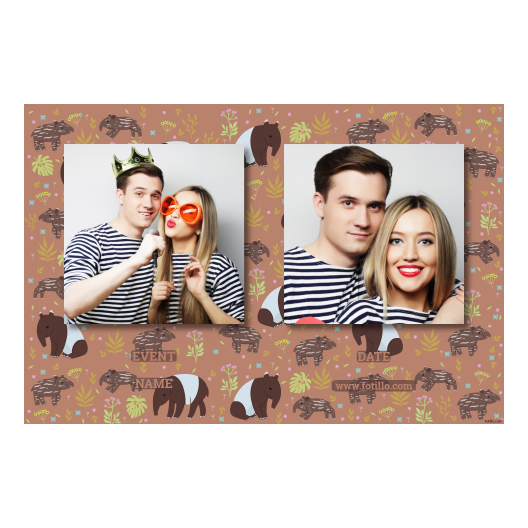 Dzień Tapira + liście i zwierzęta + 407 brak ramki z podpisem Dzień Tapira + liście i zwierzęta + 407 brak ramki z podpisem