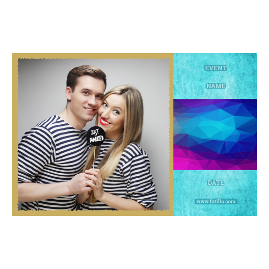 Niebieska impreza + trójkąty + 408 złoty z podpisem Niebieska impreza + trójkąty + 408 złoty z podpisem