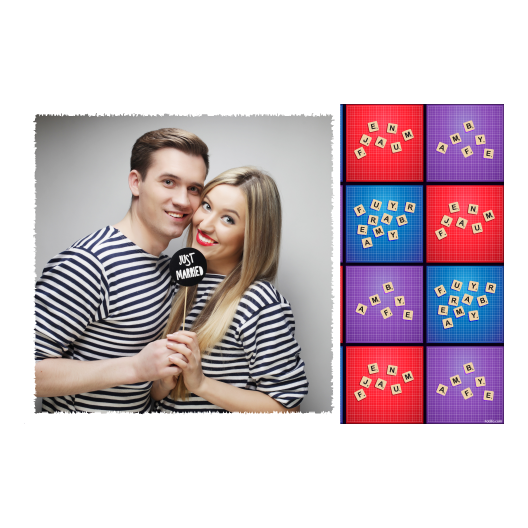 Dzień Scrabble + litery + 408 biały Dzień Scrabble + litery + 408 biały