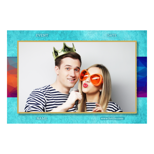 Niebieska impreza + trójkąty + 410 złoty z podpisem Niebieska impreza + trójkąty + 410 złoty z podpisem