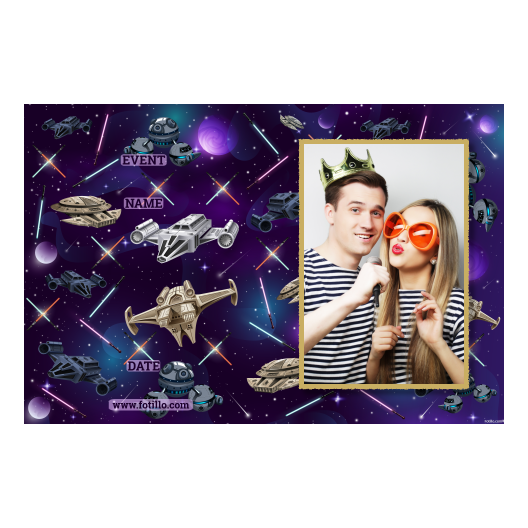 Dzień Gwiezdnych Wojen + gwiazdy, statki kosmiczne + 416 złoty z podpisem Dzień Gwiezdnych Wojen + gwiazdy, statki kosmiczne + 416 złoty z podpisem