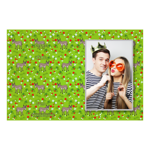 Dzień Osła + kwiaty, zwierzęta + 416 z podpisem Dzień Osła + kwiaty, zwierzęta + 416 z podpisem