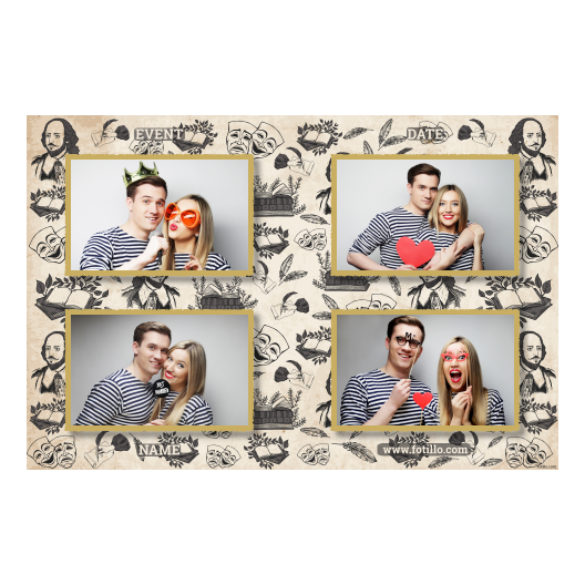 Dzień Shakespeare'a + maski i książki + 417 złoty z podpisem Dzień Shakespeare'a + maski i książki + 417 złoty z podpisem