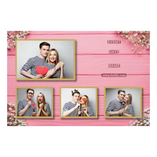 Różowe przyjęcie + deski + 424 złoty z podpisem