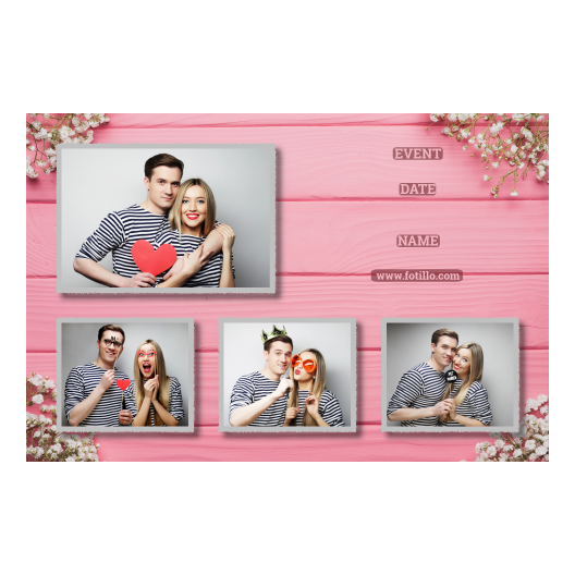 Różowe przyjęcie + deski + 424 z podpisem