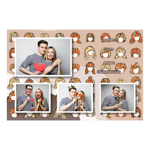 Ddzień peruki 424 biały z podpisem