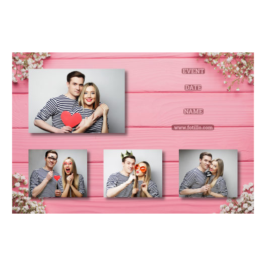 Różowe przyjęcie + deski + 424 brak ramki z podpisem