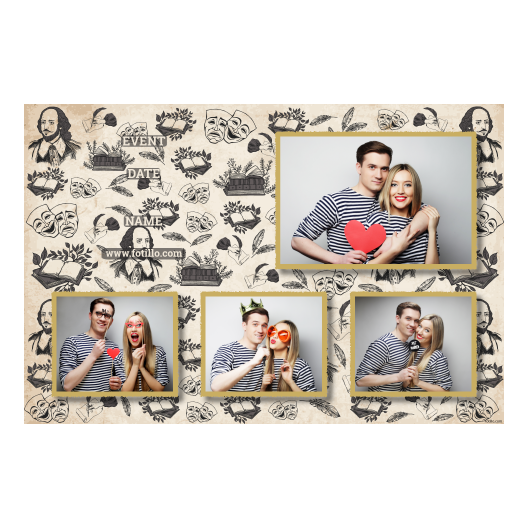 Dzień Shakespeare'a + maski i książki + 425 złoty z podpisem Dzień Shakespeare'a + maski i książki + 425 złoty z podpisem