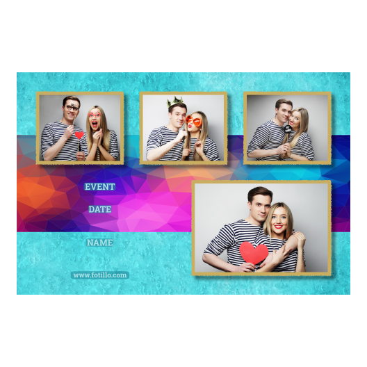 Niebieska impreza + trójkąty + 426 złoty z podpisem Niebieska impreza + trójkąty + 426 złoty z podpisem