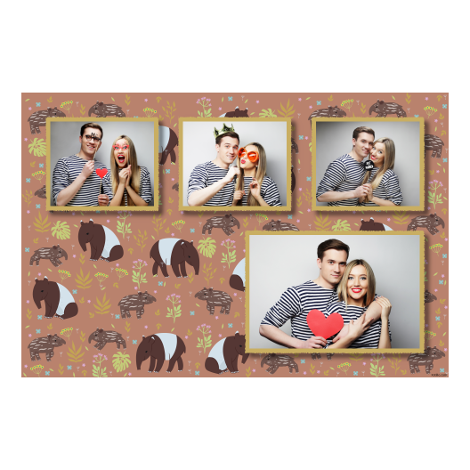 Dzień Tapira + liście i zwierzęta + 426 złoty Dzień Tapira + liście i zwierzęta + 426 złoty