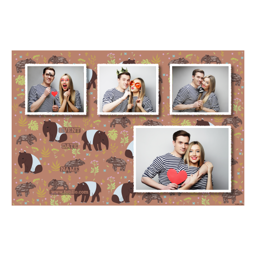 Dzień Tapira + liście i zwierzęta + 426 z podpisem Dzień Tapira + liście i zwierzęta + 426 z podpisem