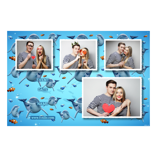 Dzień delfinów + ryby + 426 biały z podpisem Dzień delfinów + ryby + 426 biały z podpisem